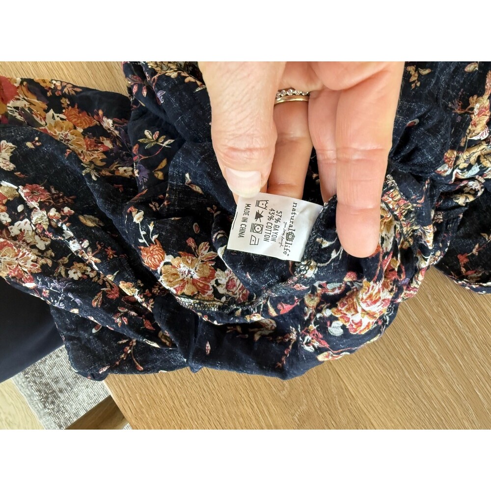 Natural Life Women’s XXL Floral Tier Midi Maxi Skirt Dress boho festival Long - Picture 5 of 5